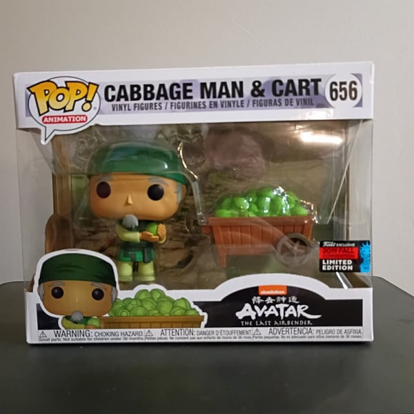 Funko Pop Animation Cabbage Man & Cart 656 Avatar 2019 Fall Convention