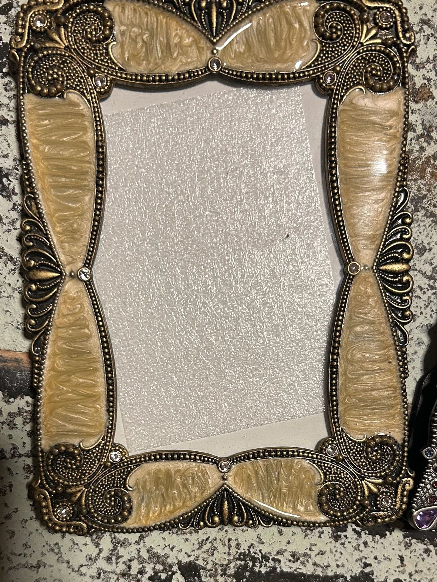 Elsa Inc. & Sheffield Home 4x6 Picture Frames Silver and Gold Rhinestones 2
