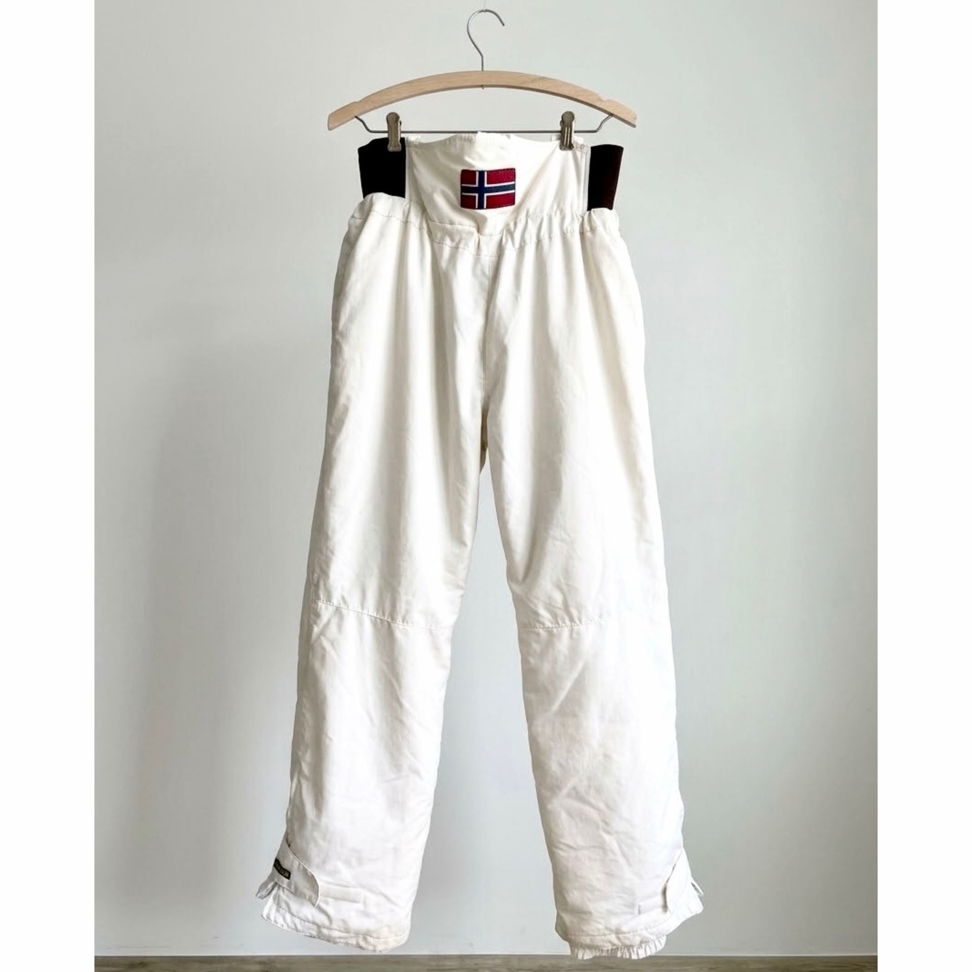 Vintage White Napapijri Ski Pants High Waisted Snow Trousers 2