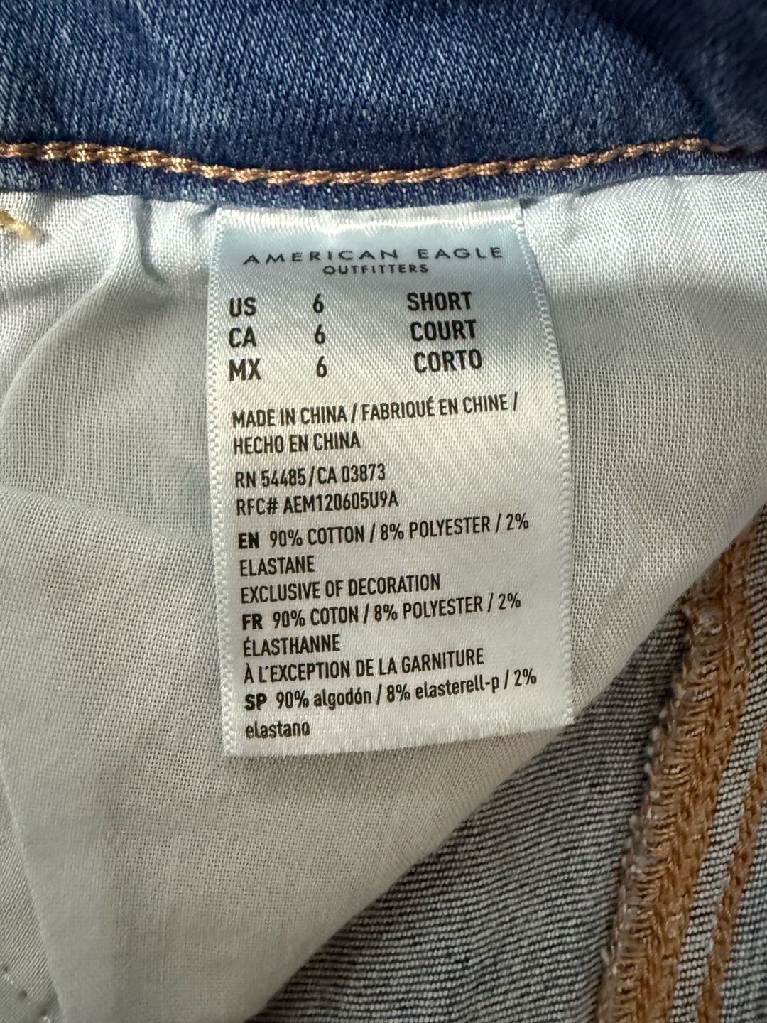 American Eagle Next Level Stretch Jeans Size 6 Short Blue Denim 4