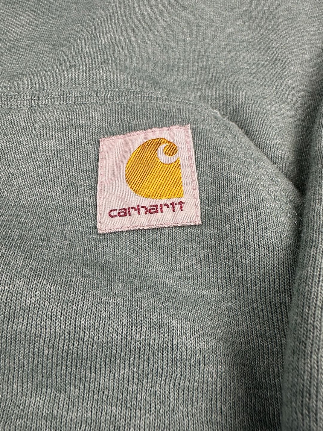 Carhartt Logo Sleeve Sweatshirt Size L Light Teal Pullover Hoodie 3