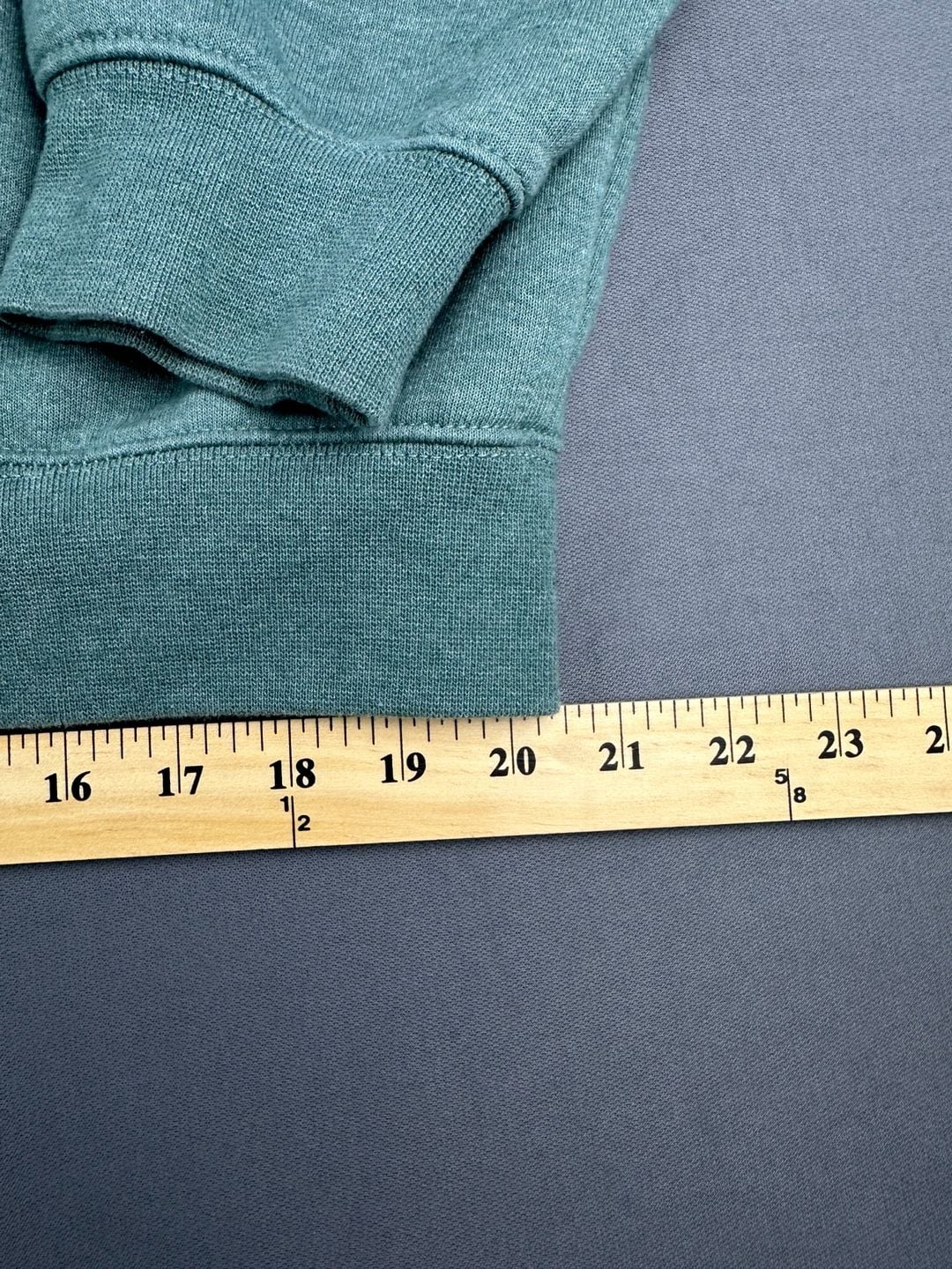Carhartt Logo Sleeve Sweatshirt Size L Light Teal Pullover Hoodie 8