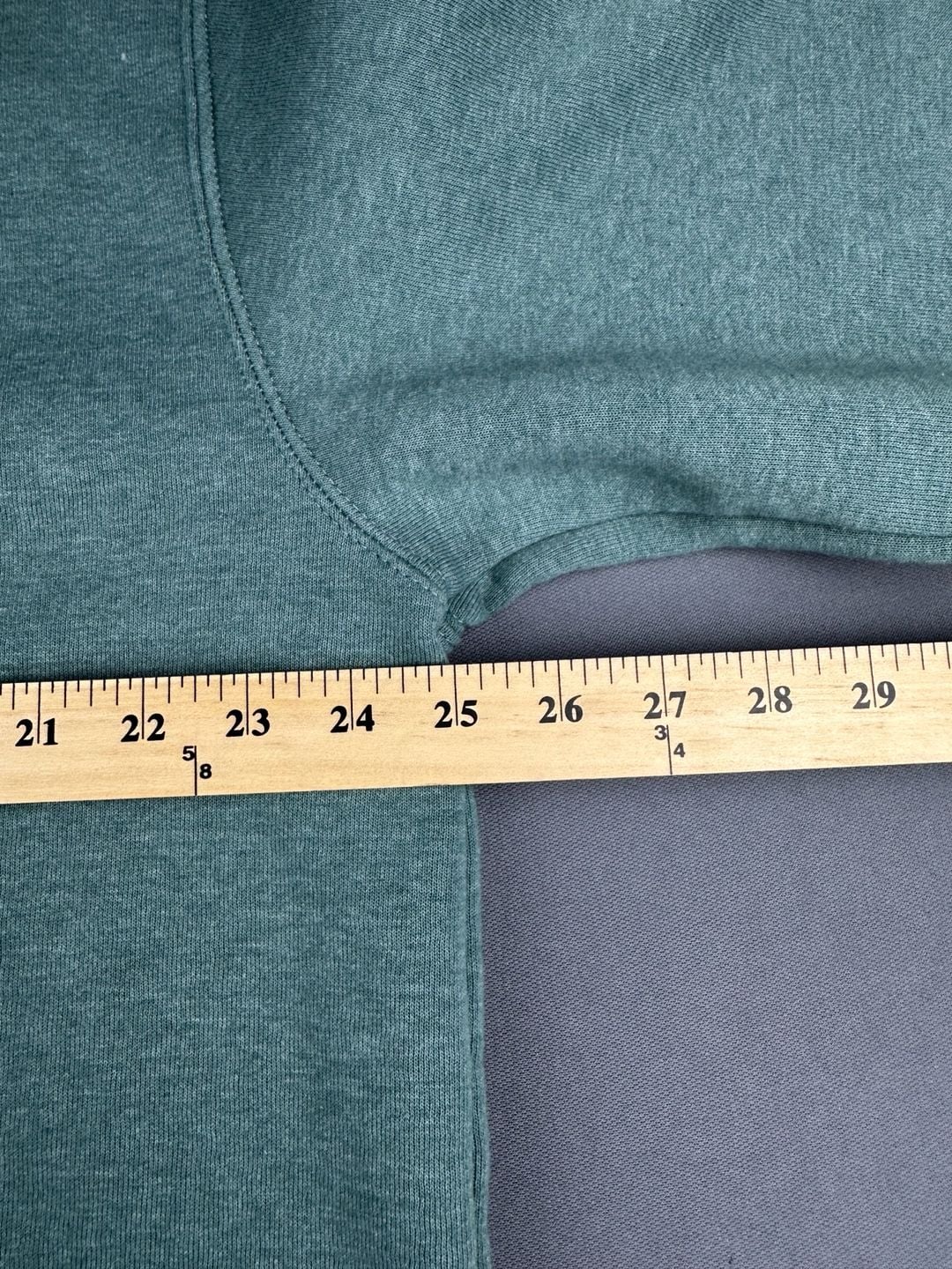 Carhartt Logo Sleeve Sweatshirt Size L Light Teal Pullover Hoodie 10