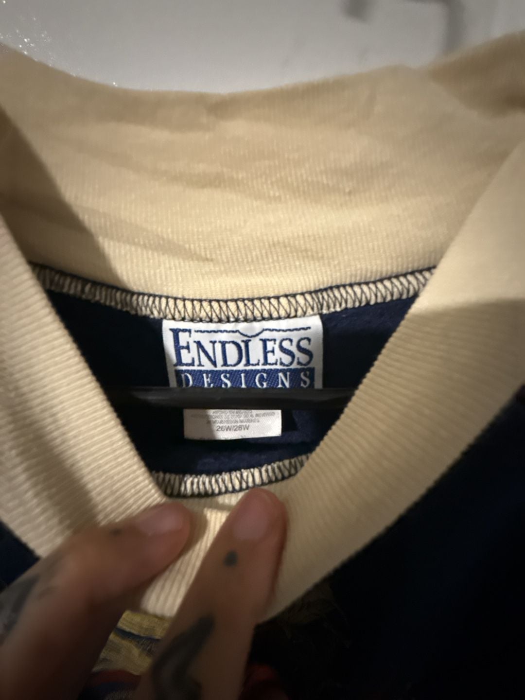 Endless Designs Faux Layered Sweatshirt Size 26W Navy Cardinal Wreath 3