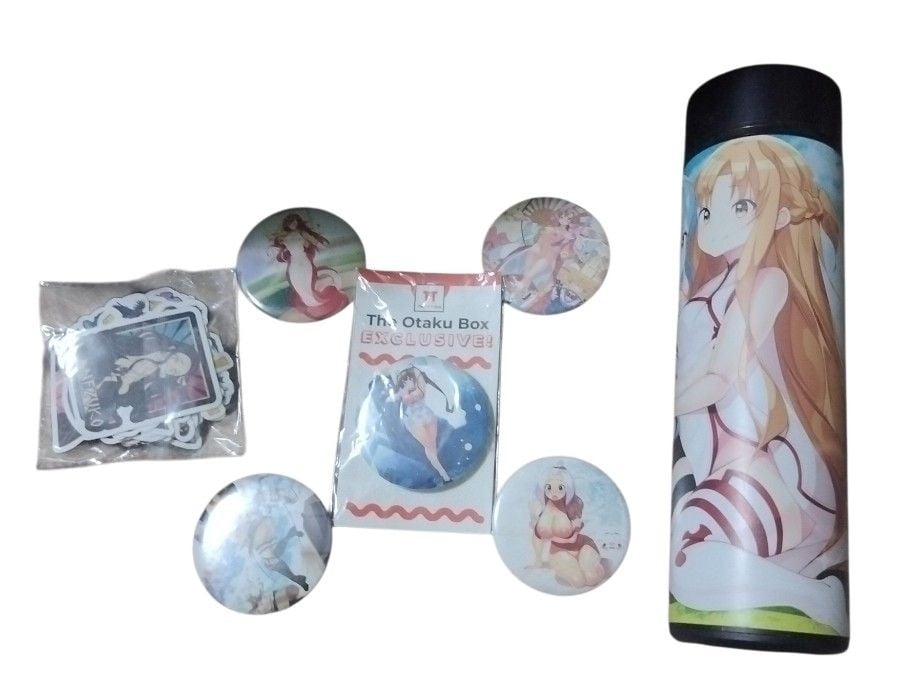 The Otaku Box Anime Tumbler And Button Pins Lot 1