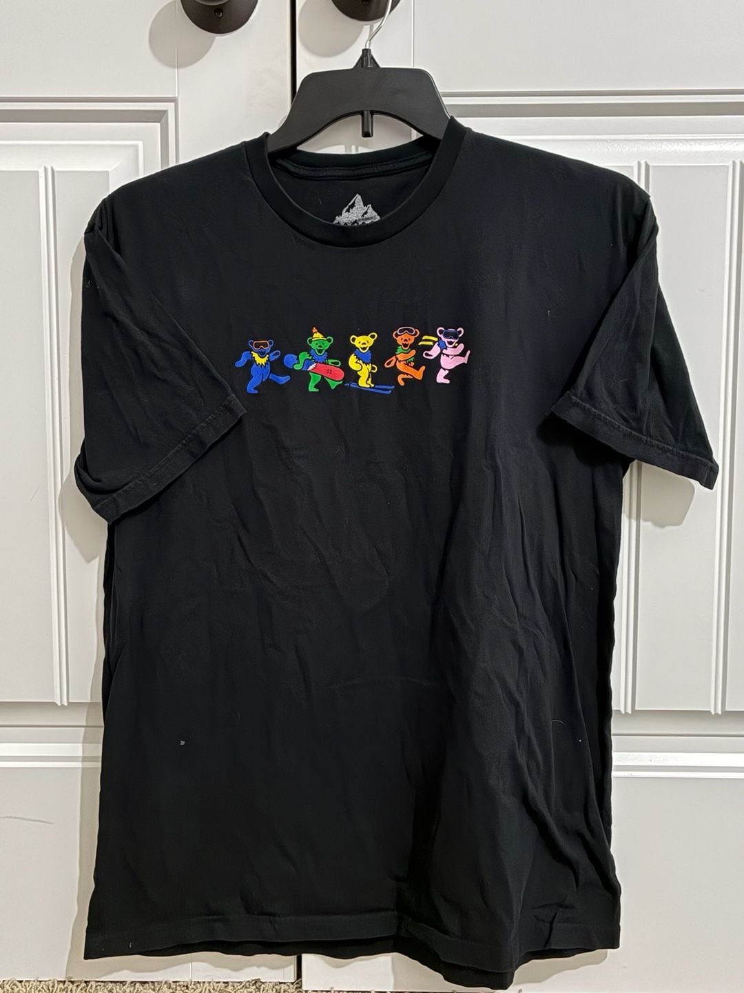Teton Gravity Research Grateful Dead Dancing Bears T-Shirt Size XL Black Cotton 2