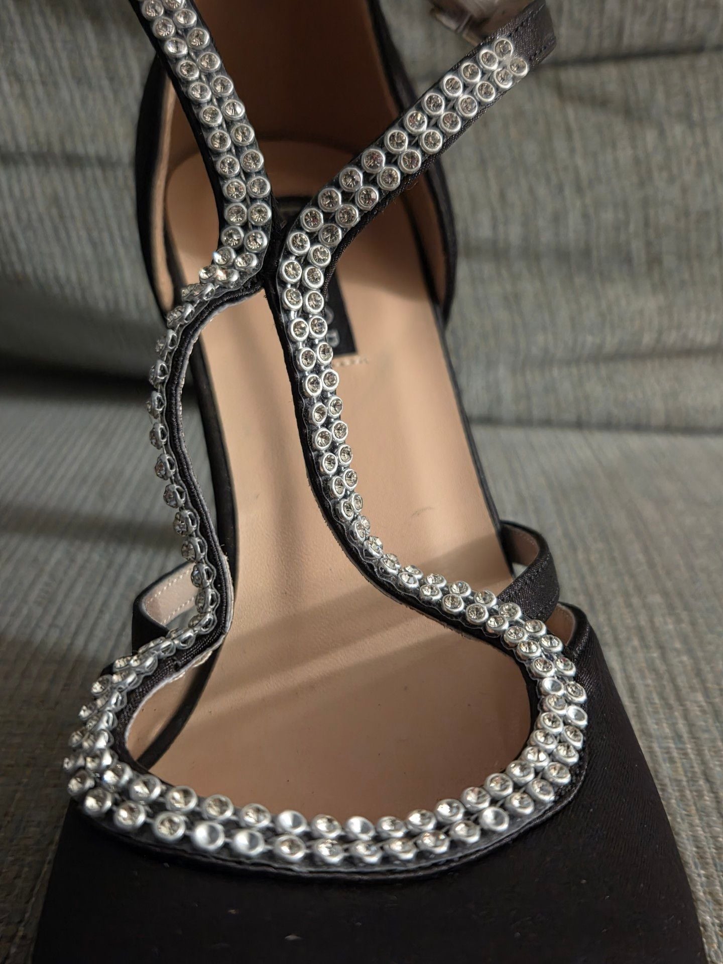 Women's Erijunor Black High Heel Dance/Prom Shoes Size 7 NWT 3