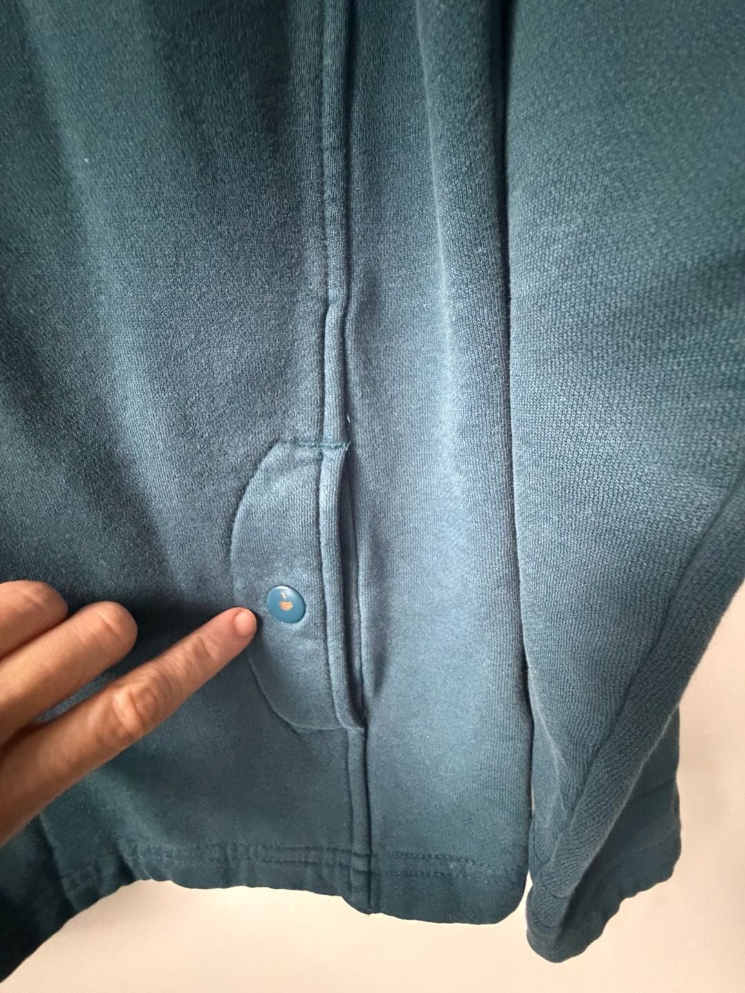 Columbia Sherpa Lined Collar Fleece Jacket Slate Blue Teal Womens Medium 8