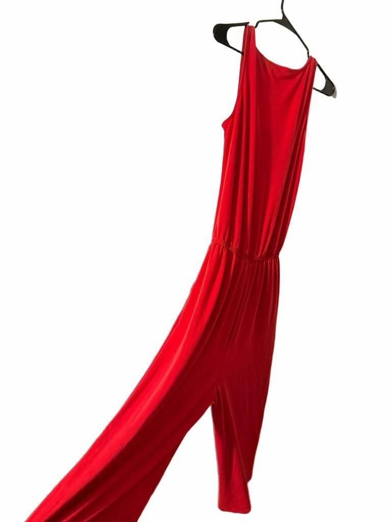Zenana Jumpsuit Size M Coral Tank Tie Waist 4