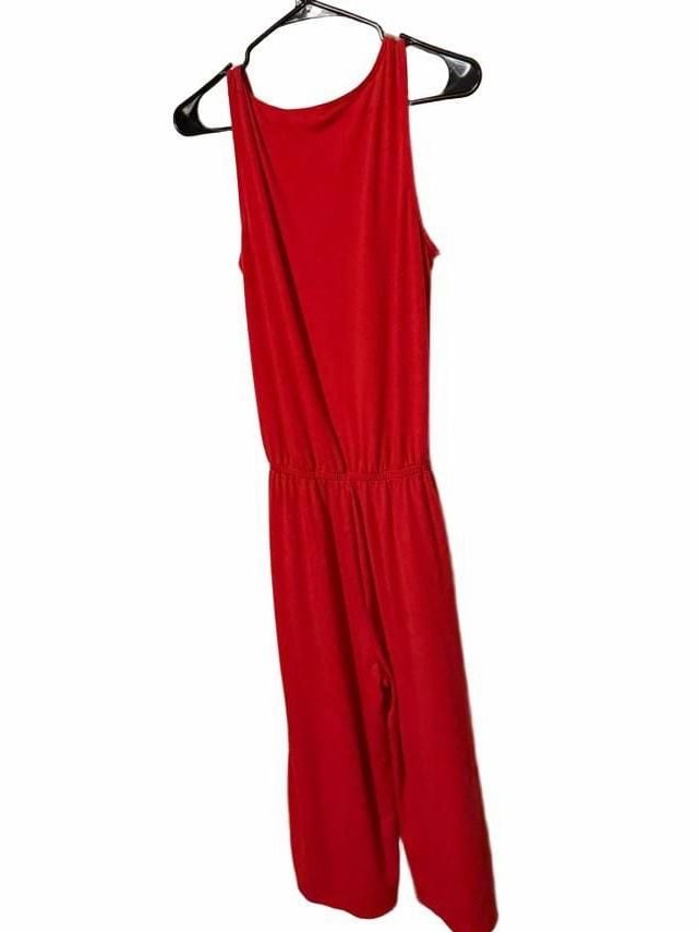 Zenana Jumpsuit Size M Coral Tank Tie Waist 5