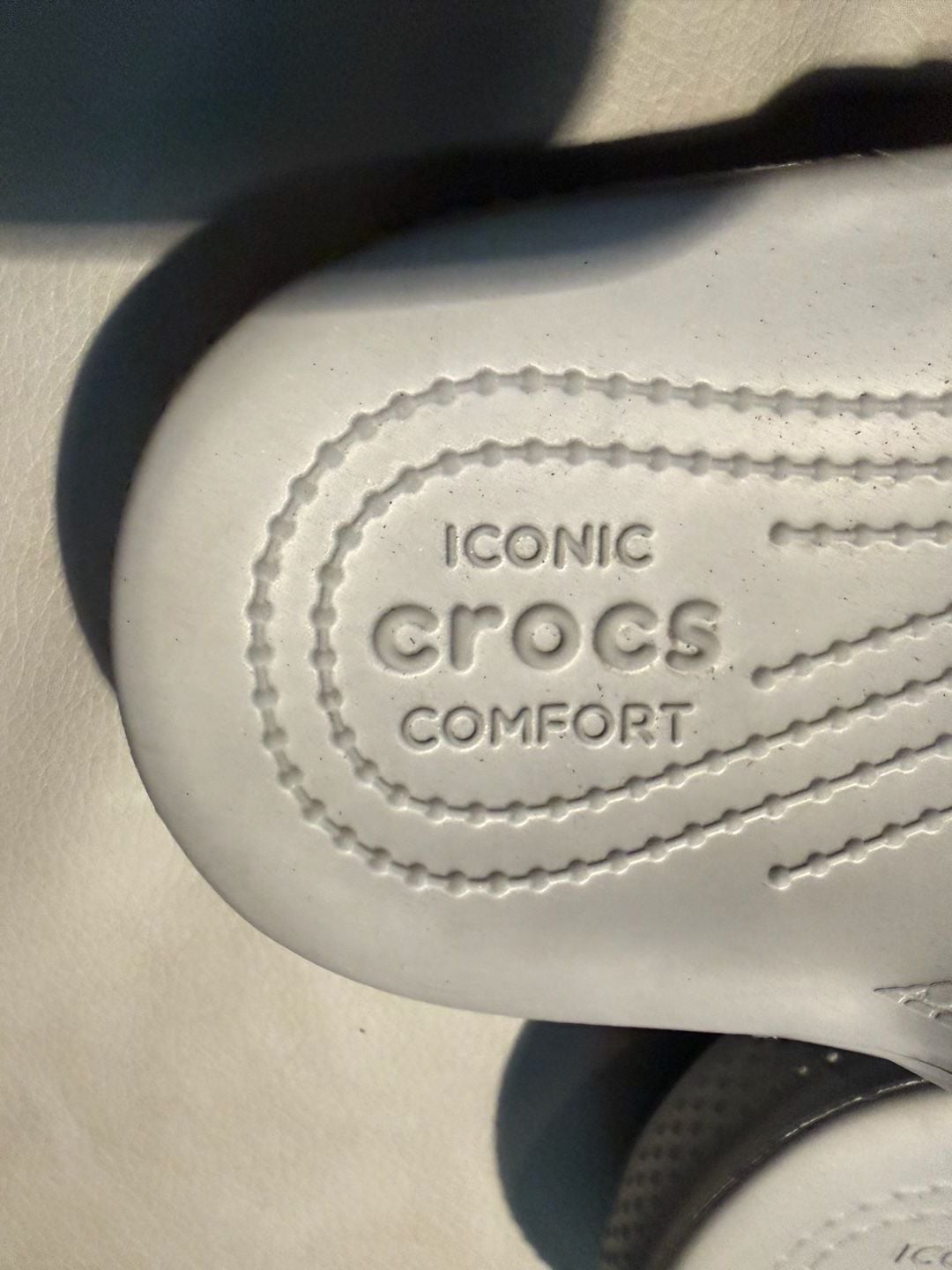 Crocs Iconic Comfort Slides Size 5M Gray 4