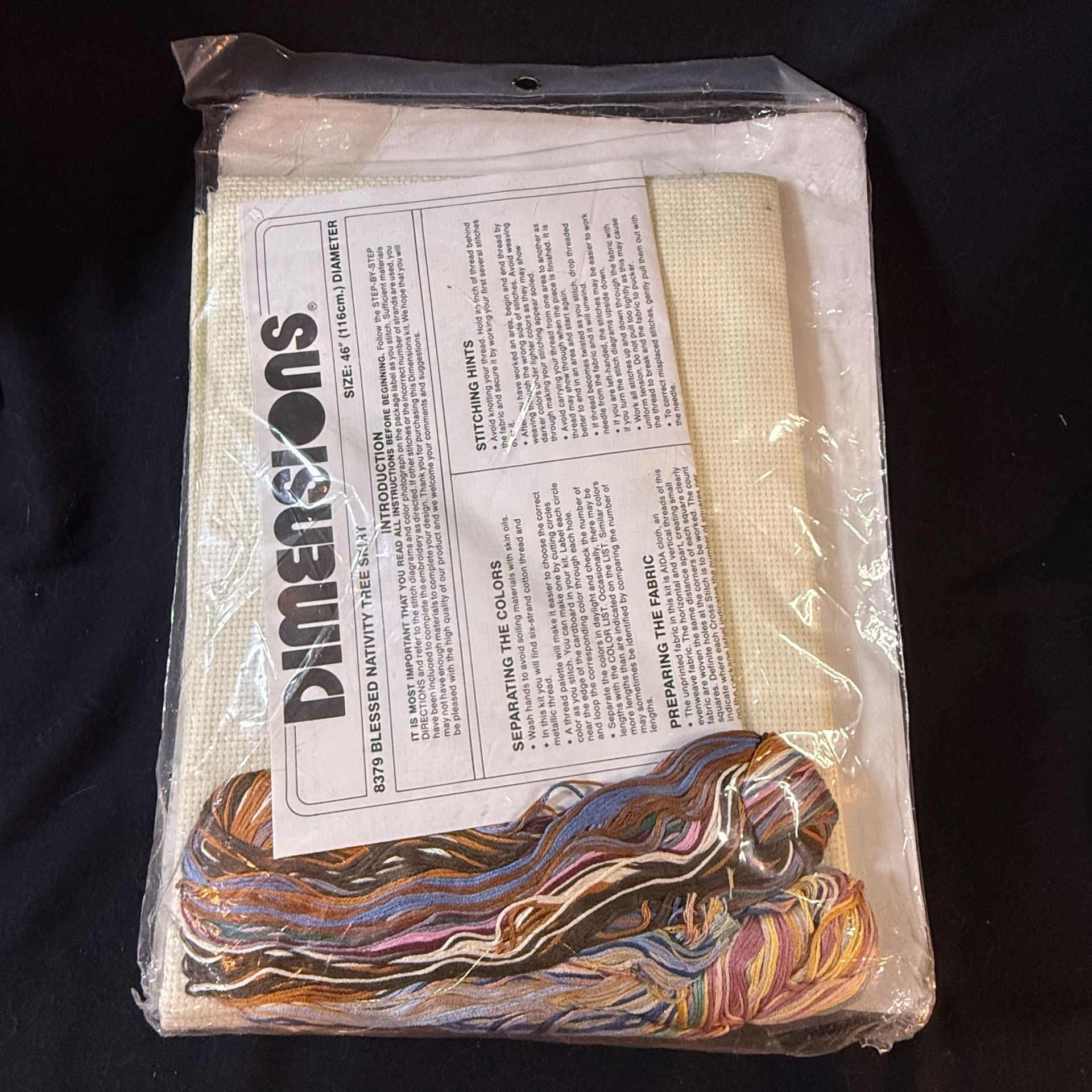 Dimensions Blessed Nativity Tree Skirt Counted Cross Stitch Kit 1989 10
