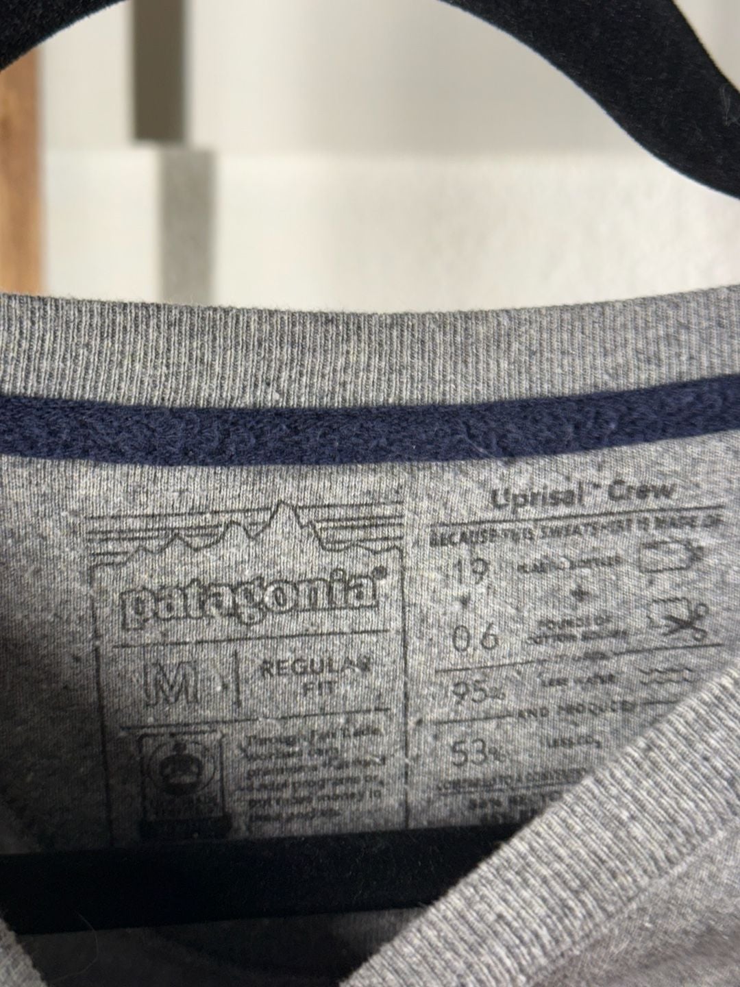 Patagonia Ridge Rise Stripe Uprisal Crew Sweatshirt Size M Grey 4
