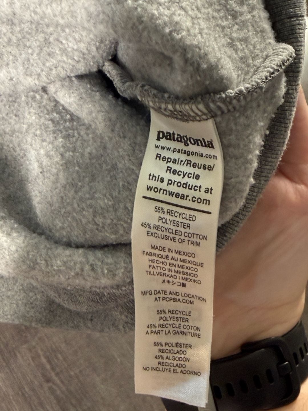 Patagonia Ridge Rise Stripe Uprisal Crew Sweatshirt Size M Grey 5