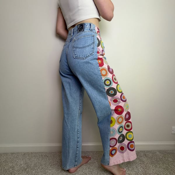 Vintage Upcycled Groovy Wide Leg Jeans