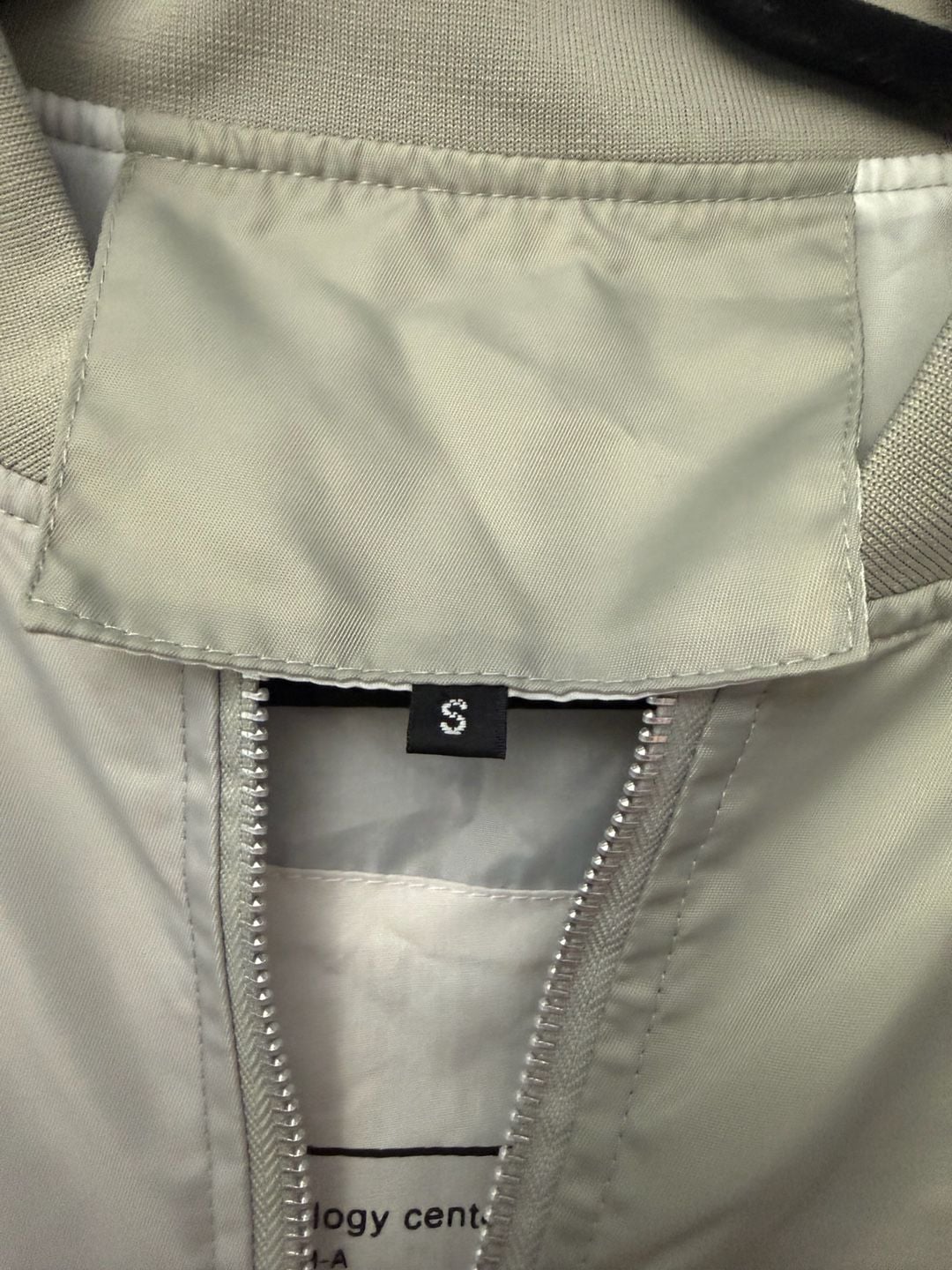 NASA Bomber Jacket Size S Beige Y2K Space Streetwear Windbreaker 5