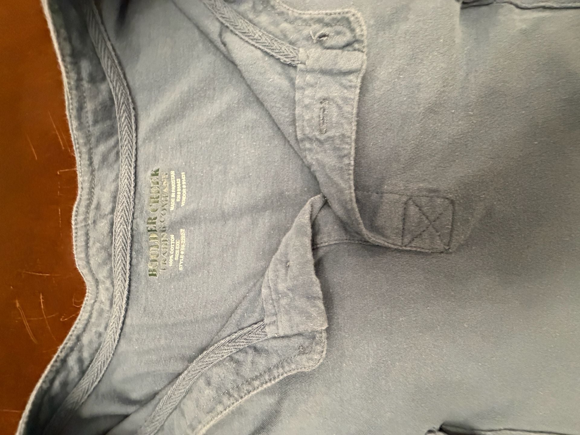 Boulder Creek Trading Company Polo Shirt Size 5XL Blue Short Sleeve Cotton 7