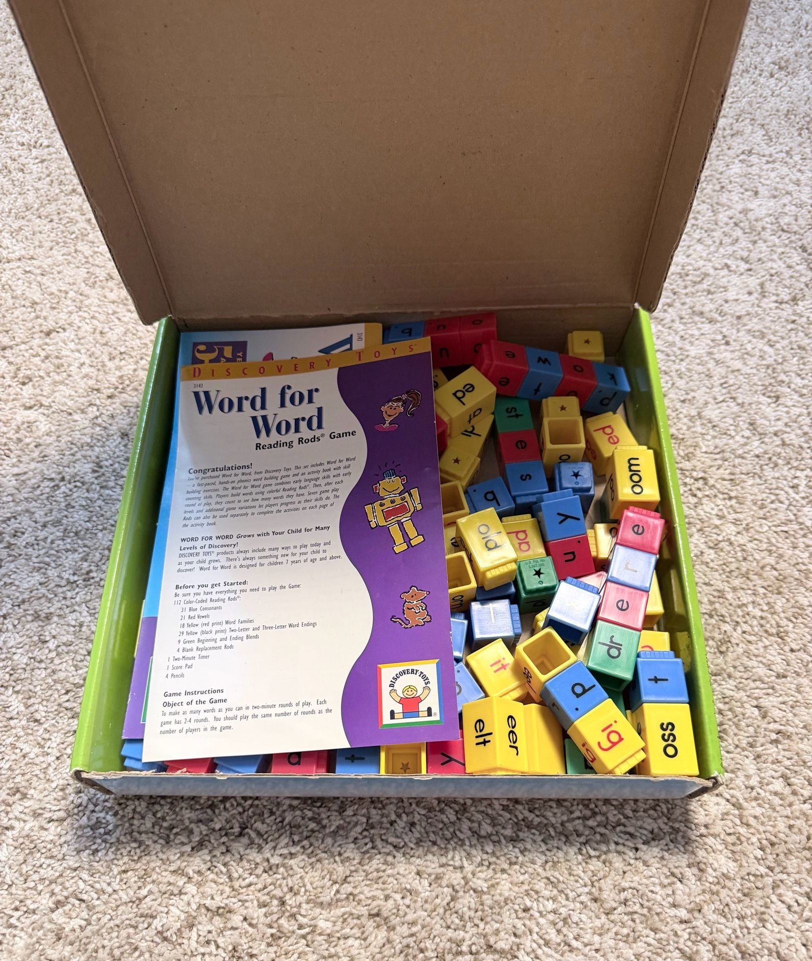 Discovery Toys Word For Word Reading Rods Game 3