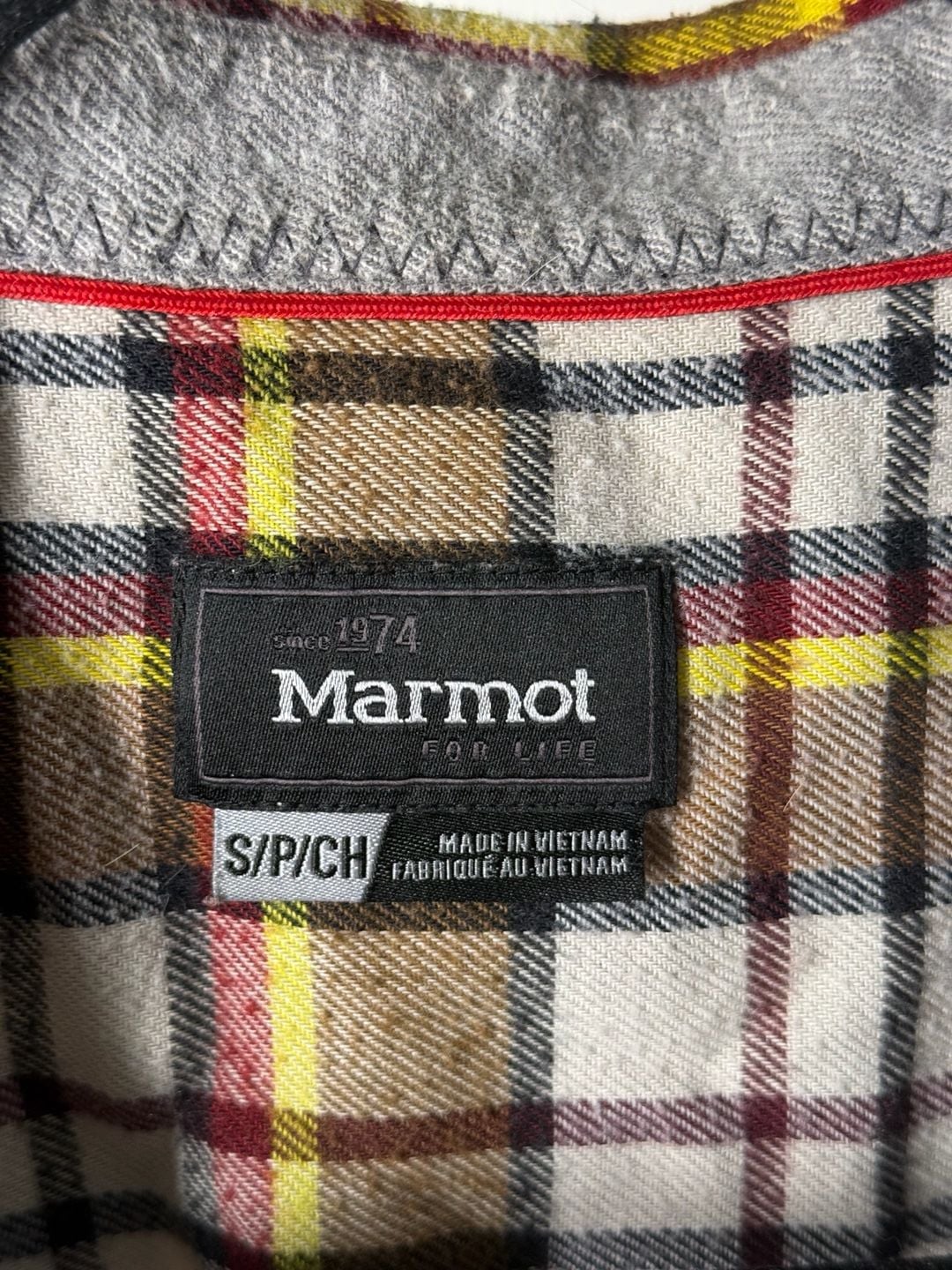 Marmot Plaid Flannel Button Down Shirt Size S Multi-Color Long Sleeve 4