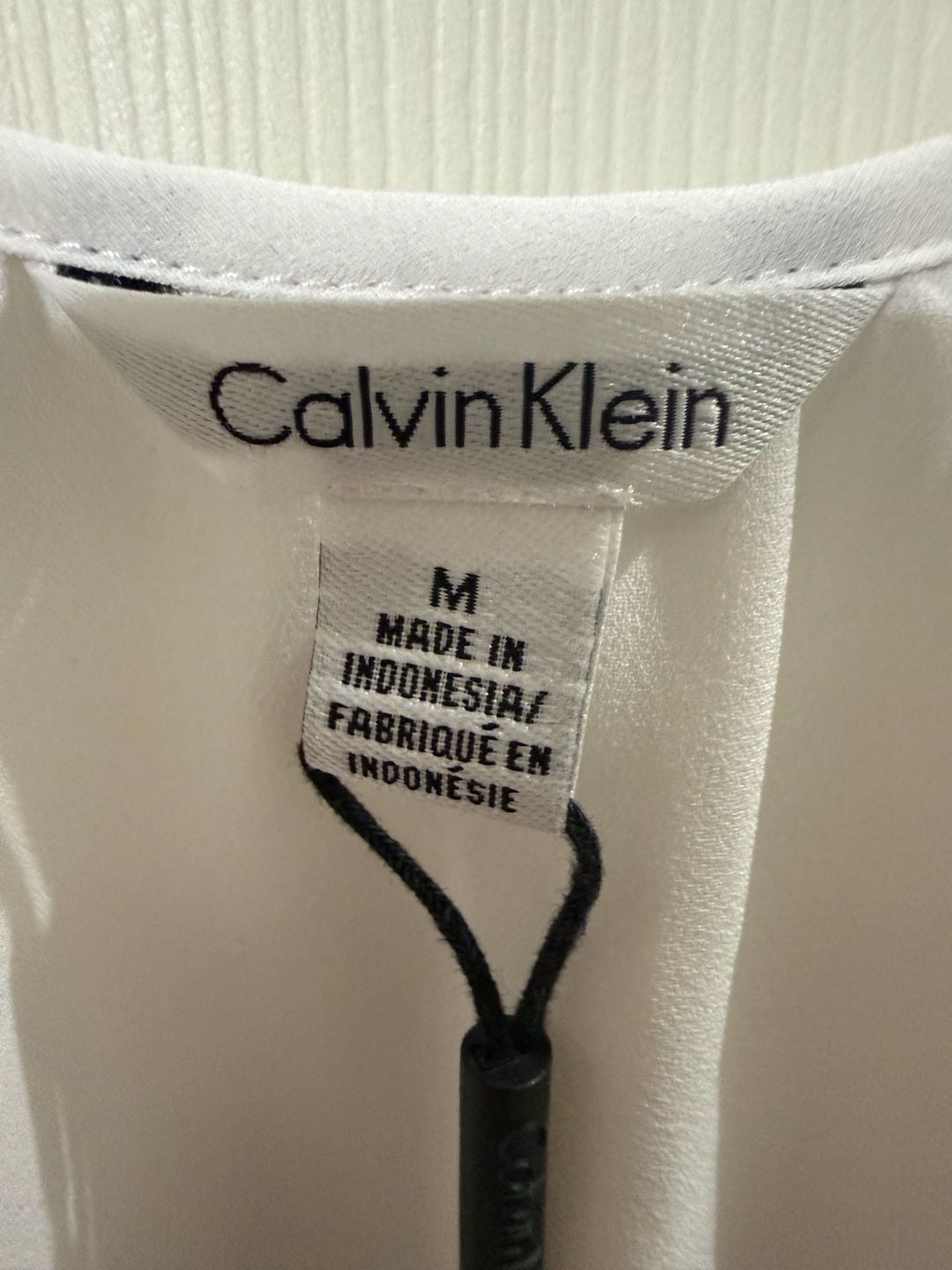 Calvin Klein Cold Shoulder Blouse Size M White 3