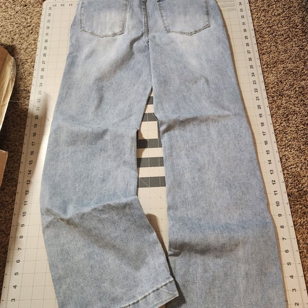 Unbranded Wide Leg Jeans Size M Light Wash Denim