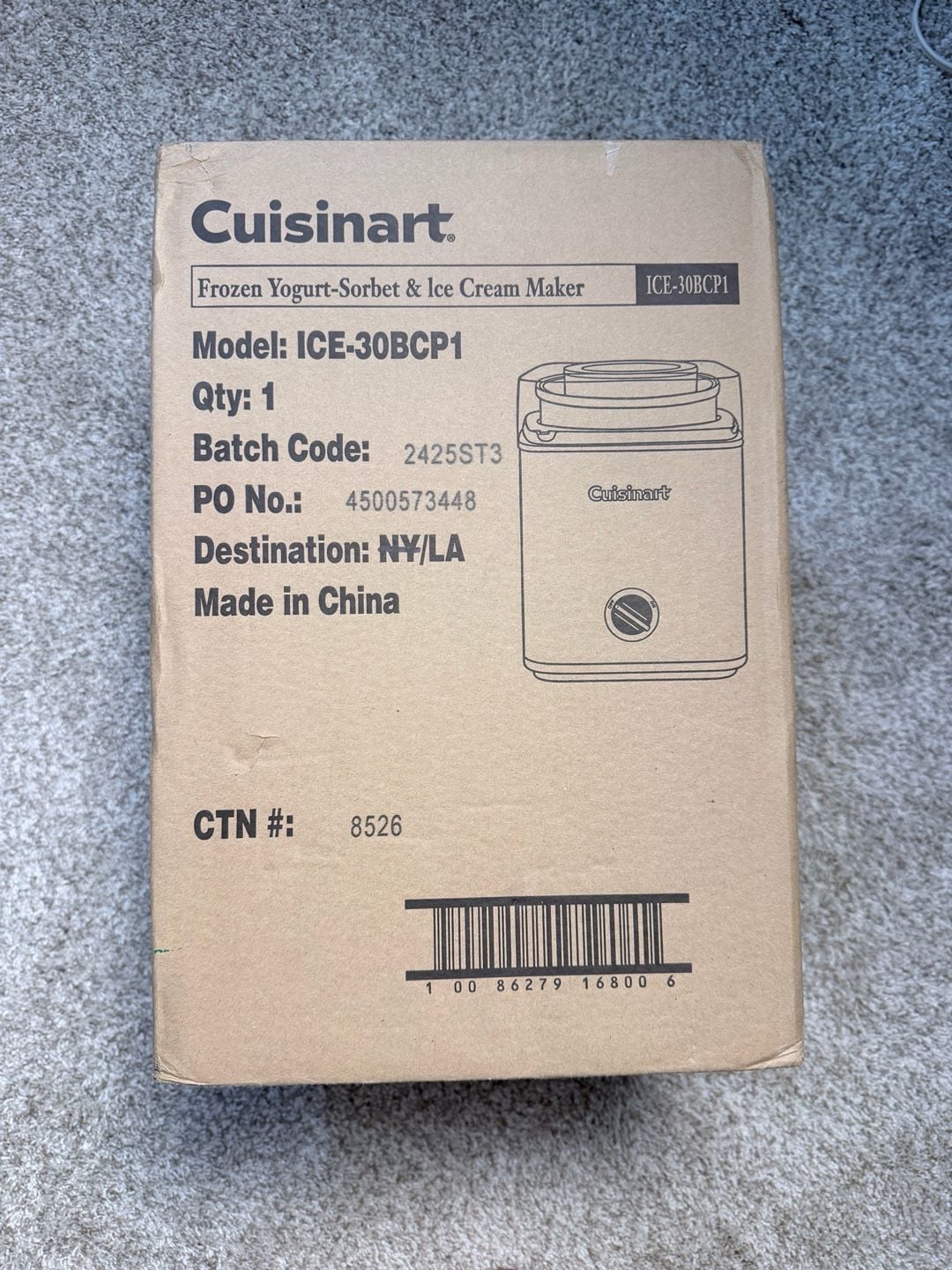 Cuisinart Frozen Yogurt Sorbet And Ice Cream Maker 1