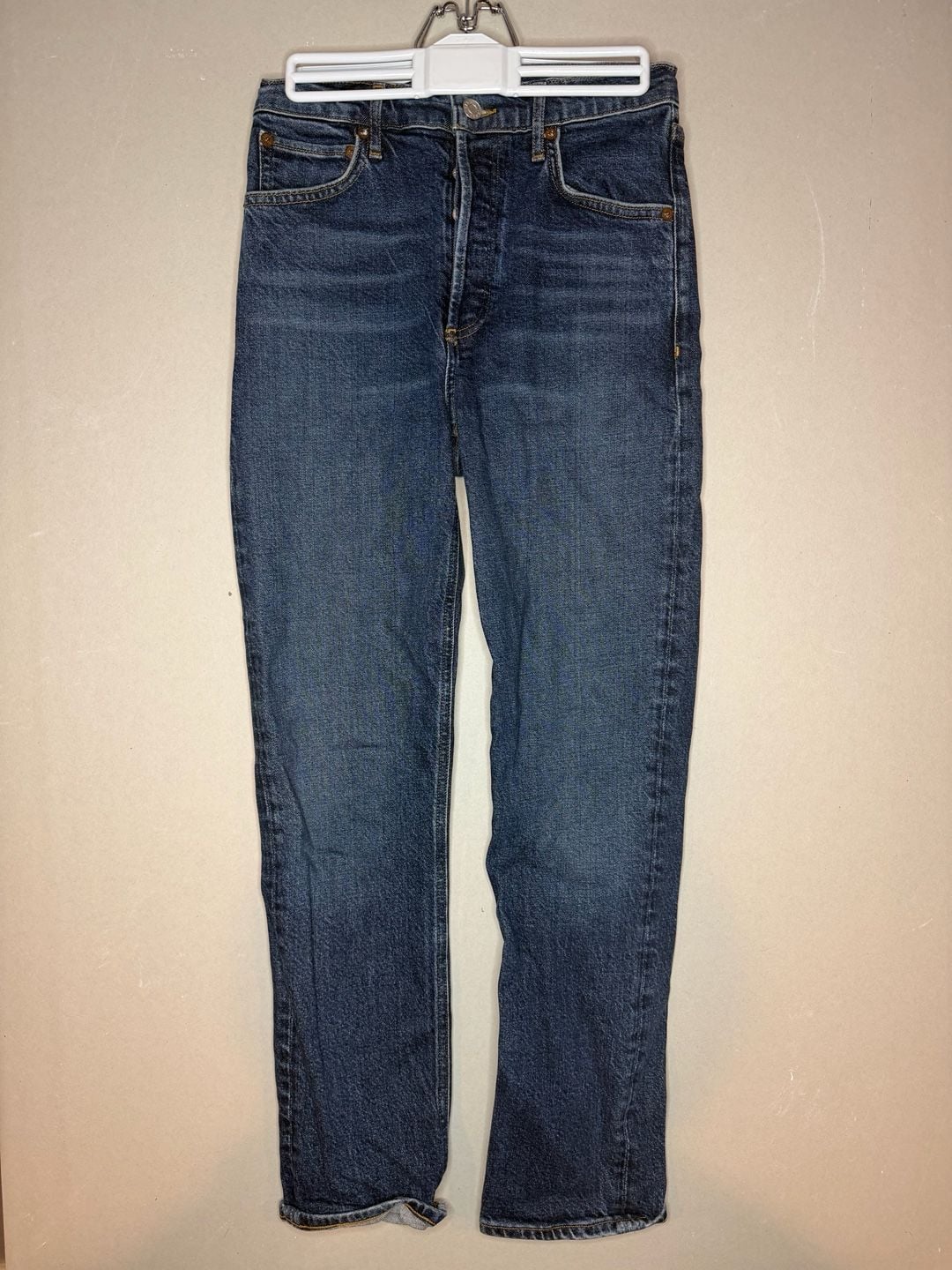 AGOLDE High Rise Slim Fit Jeans Size 25 Blue Denim 2