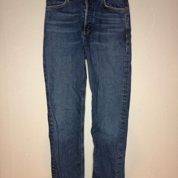 AGOLDE High Rise Slim Fit Jeans Size 25 Blue Denim
