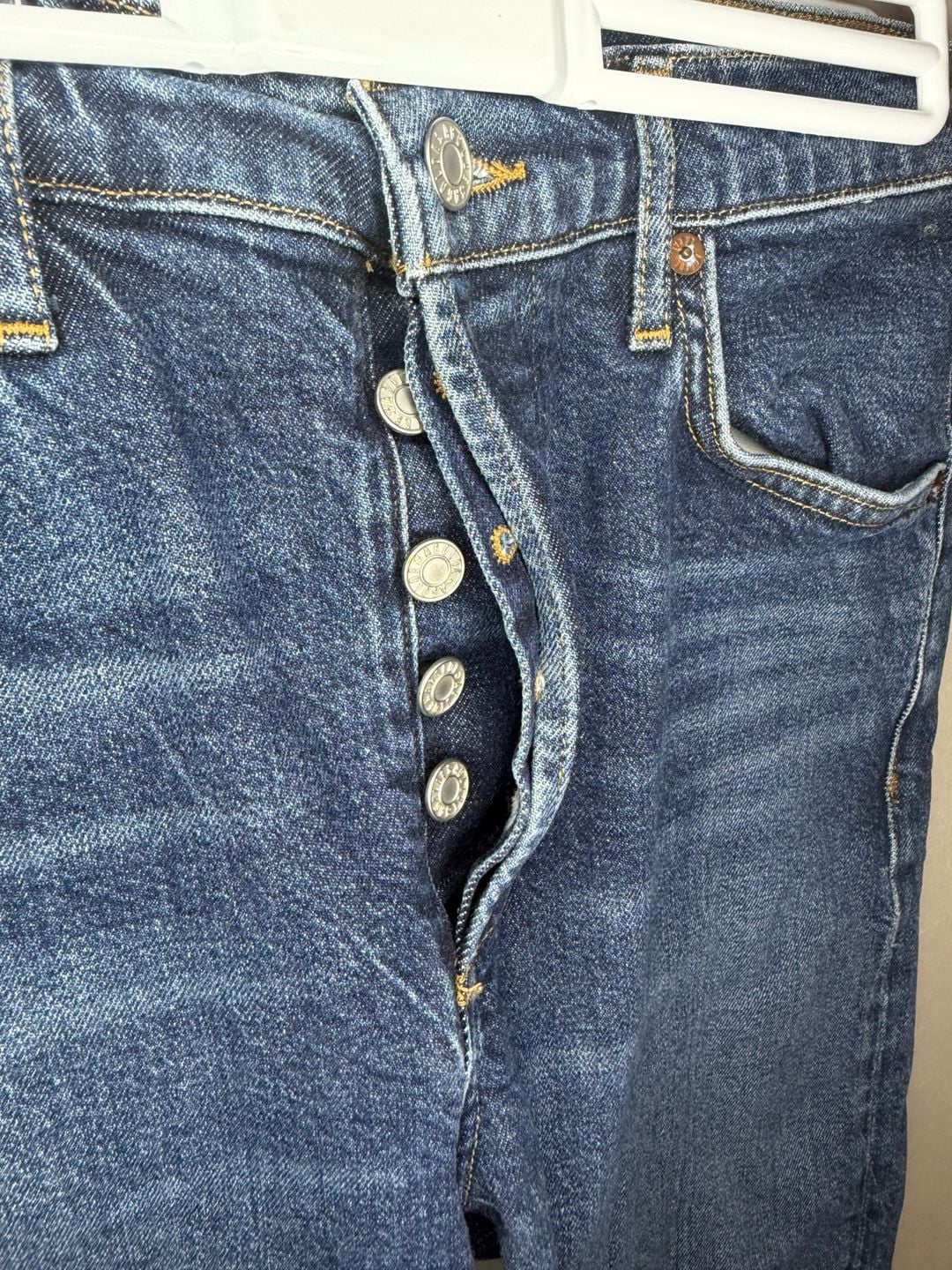AGOLDE High Rise Slim Fit Jeans Size 25 Blue Denim 5