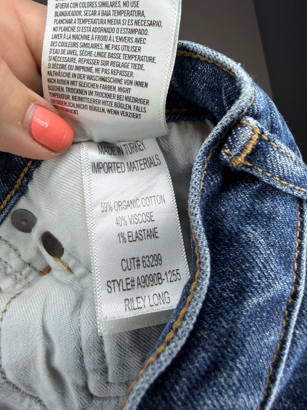 AGOLDE High Rise Slim Fit Jeans Size 25 Blue Denim 8