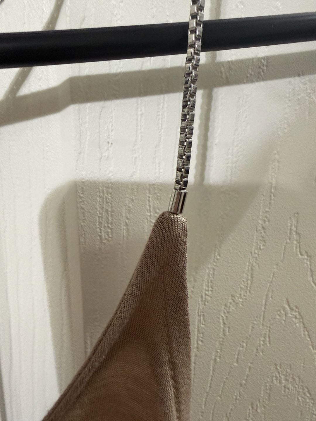 Calvin Klein Cami Top Size S/P Taupe Metallic Chain Strap Blouson 4