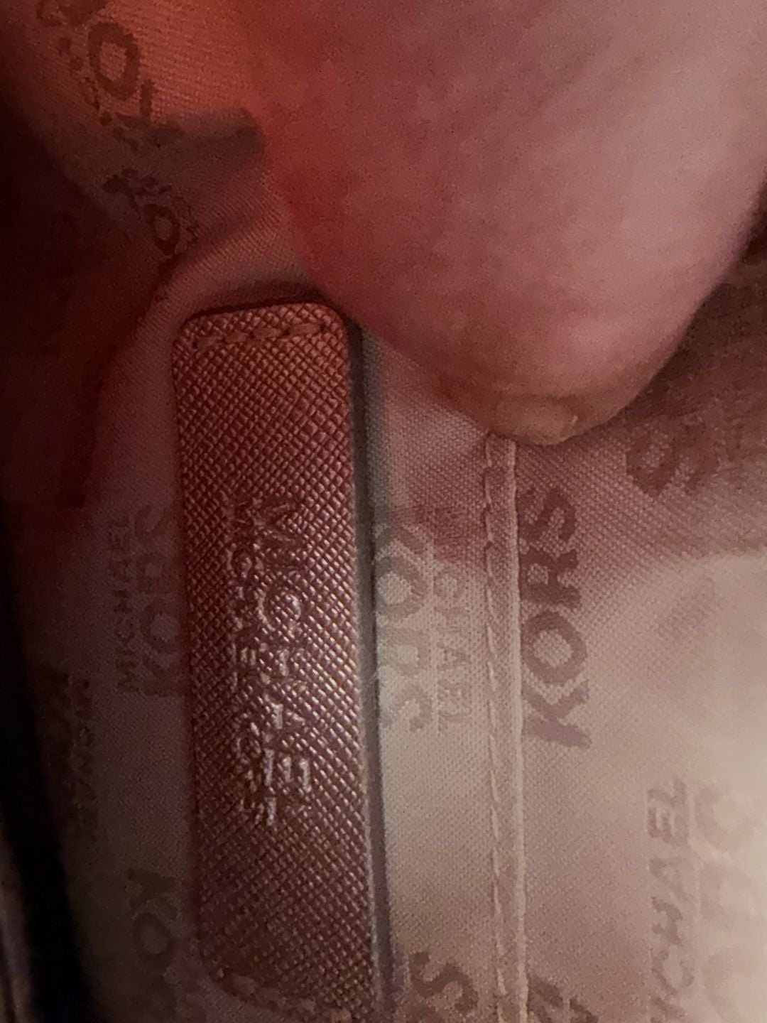Michael Kors Metallic Logo Wristlet Clutch Rose Gold 3