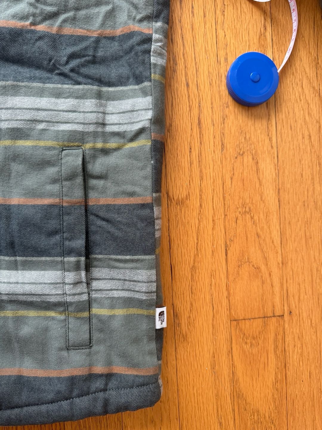 The North Face Hooded Campshire Shirt Jacket Size L Green Striped Shacket NWT 8