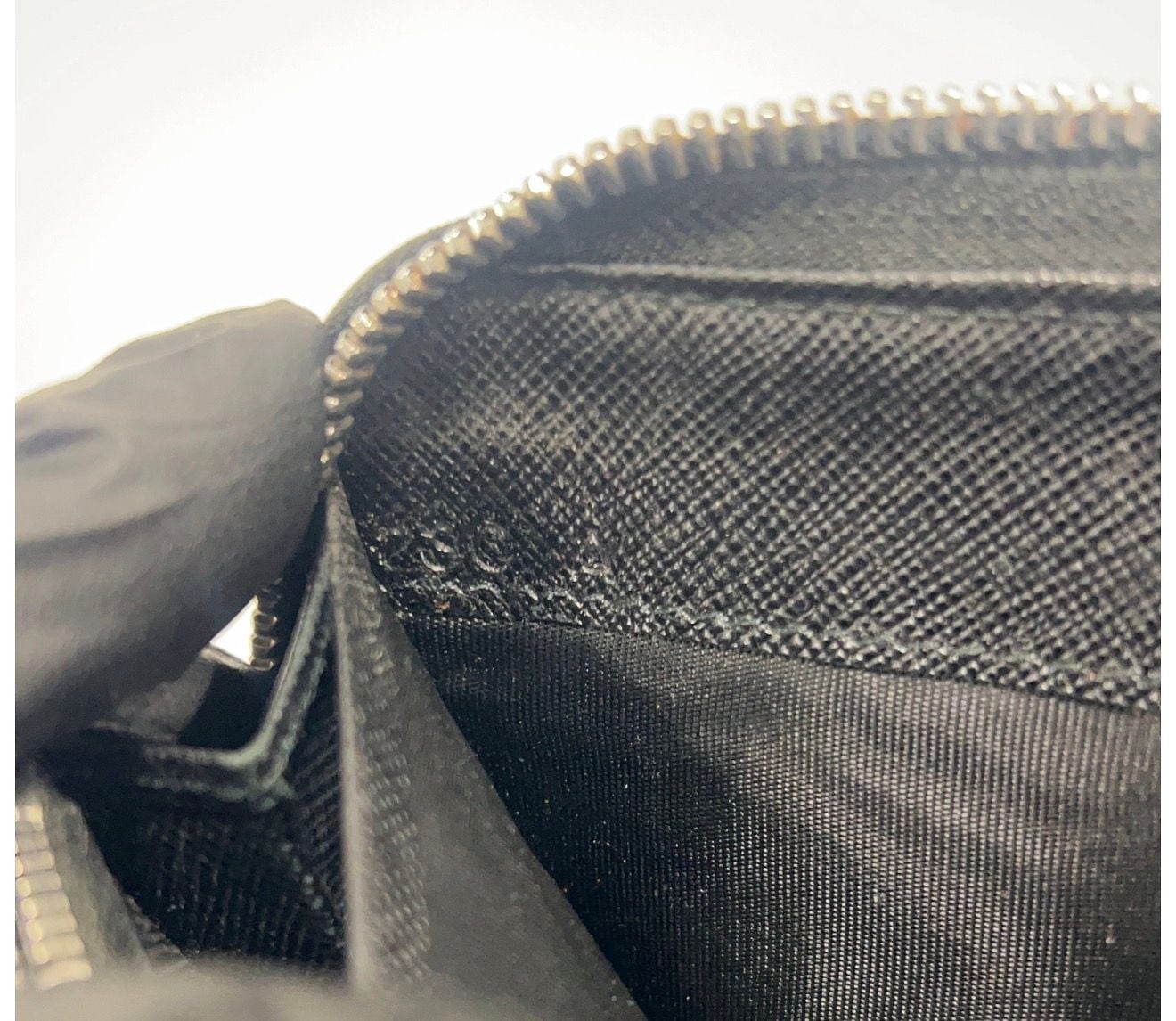 Prada Saffiano Leather Zip Around Continental Wallet Black 6