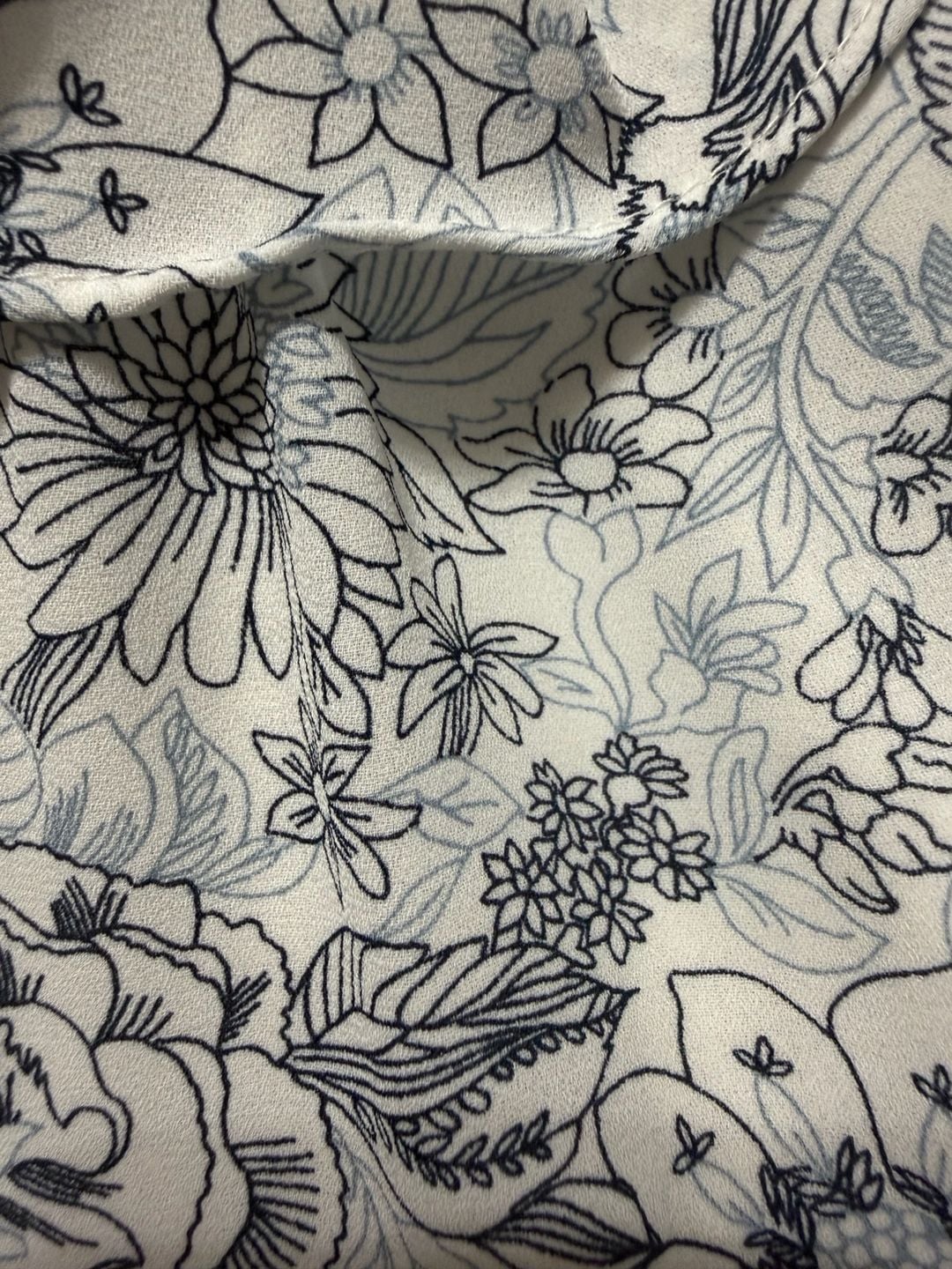 LOFT Outlet Ruffle Tank Top Size S Blue White Floral Print Sleeveless 5