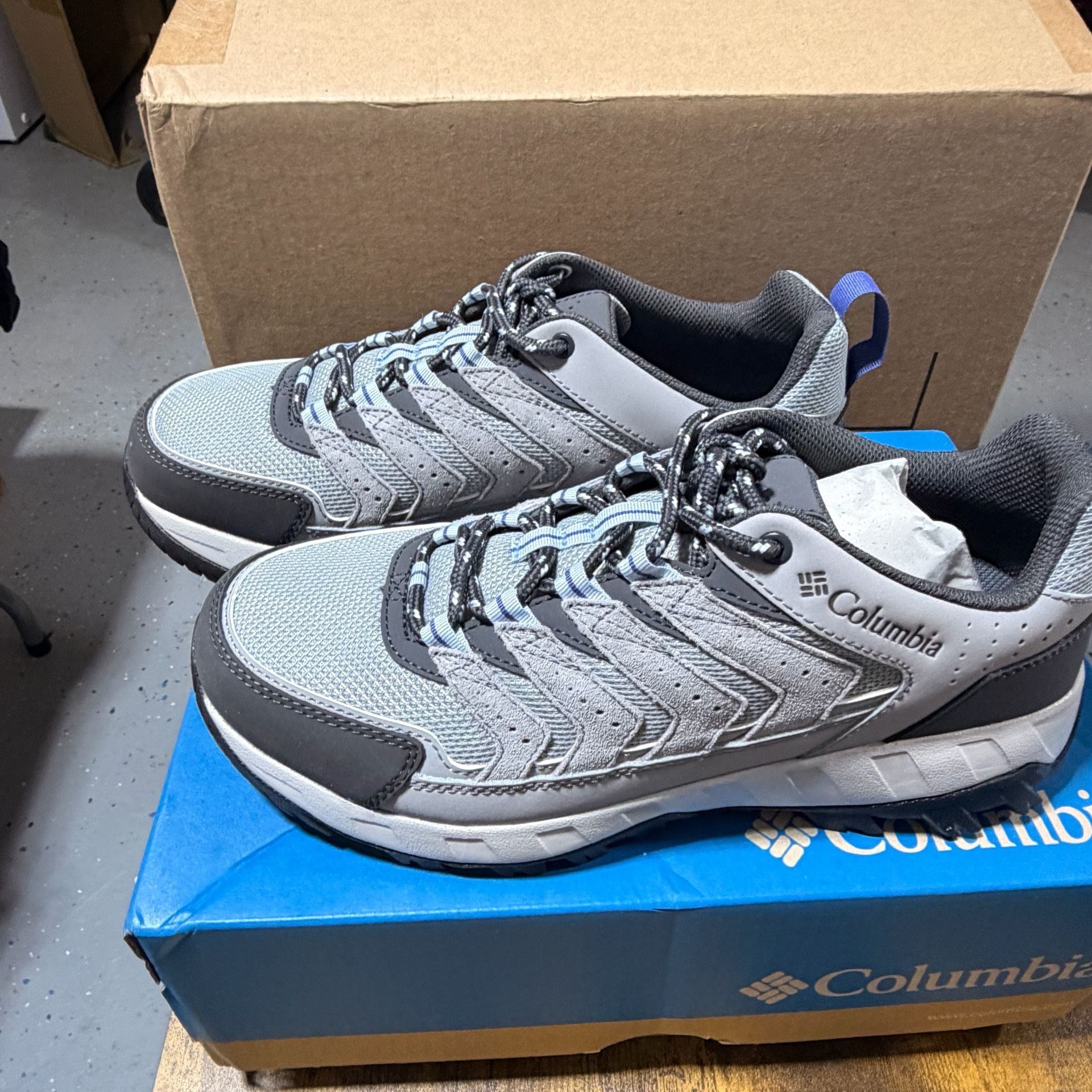 Columbia Strata Trail Low Women Size 11 Hiking Shoes Steam Vapor Grey 7