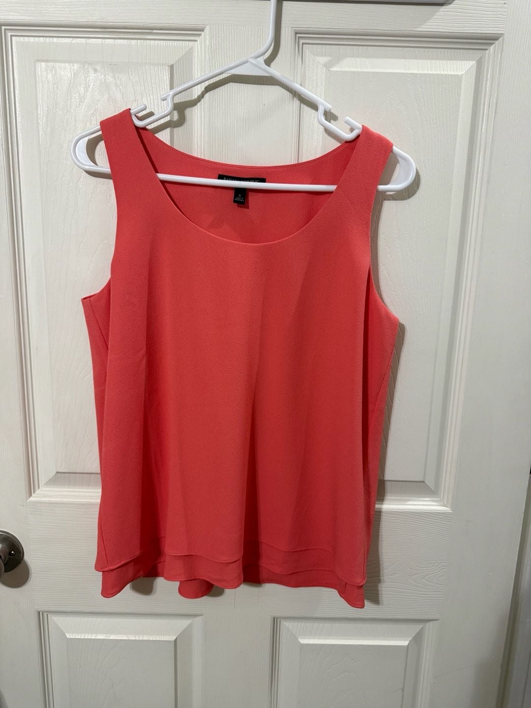Banana Republic Tank Top Size S Coral Scoop Neck Layered 2