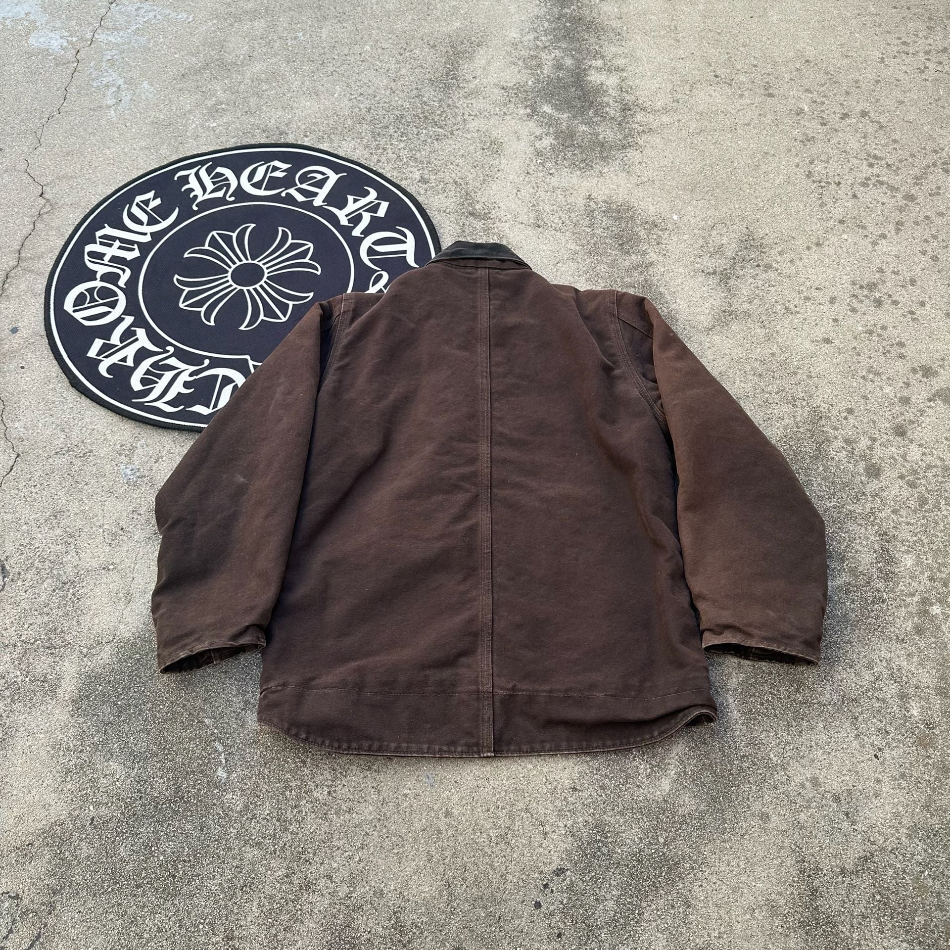 Vintage Carhartt YYC01 DKB Sherpa Lined Work Jacket Dark Brown 3