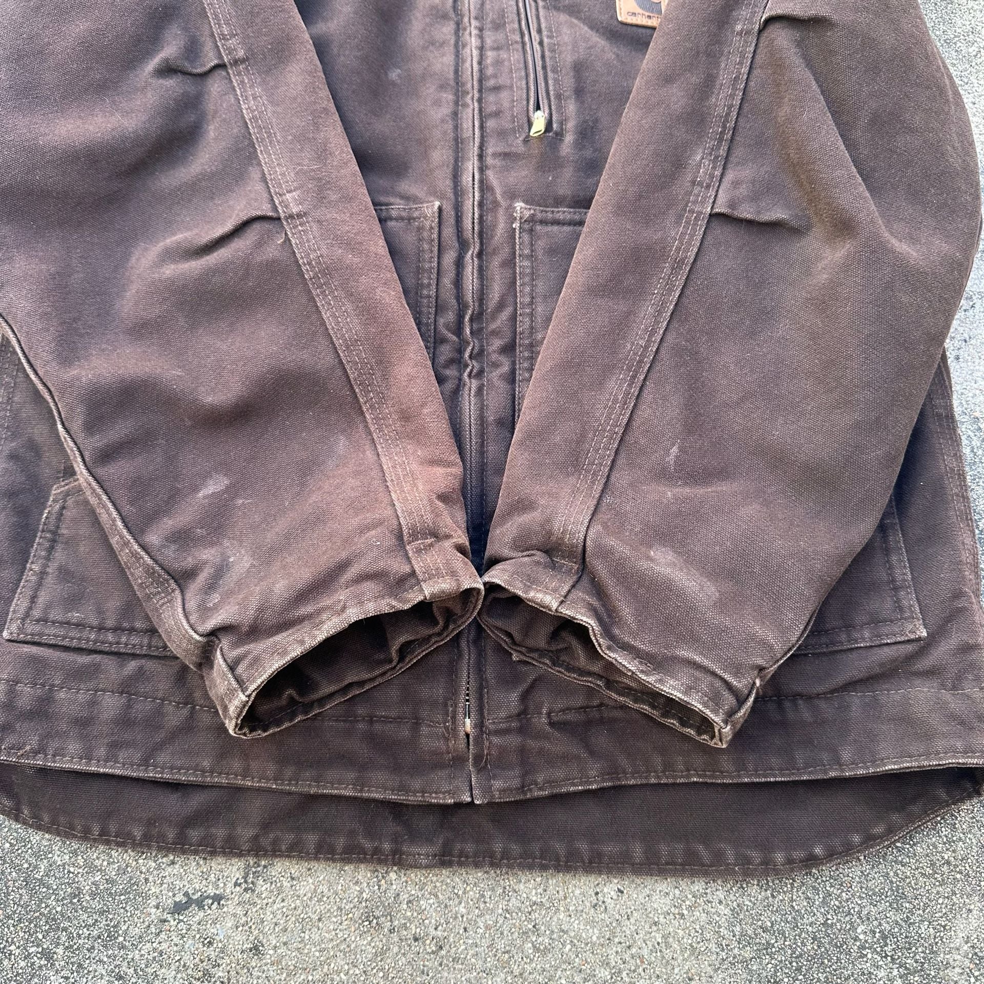 Vintage Carhartt YYC01 DKB Sherpa Lined Work Jacket Dark Brown 5