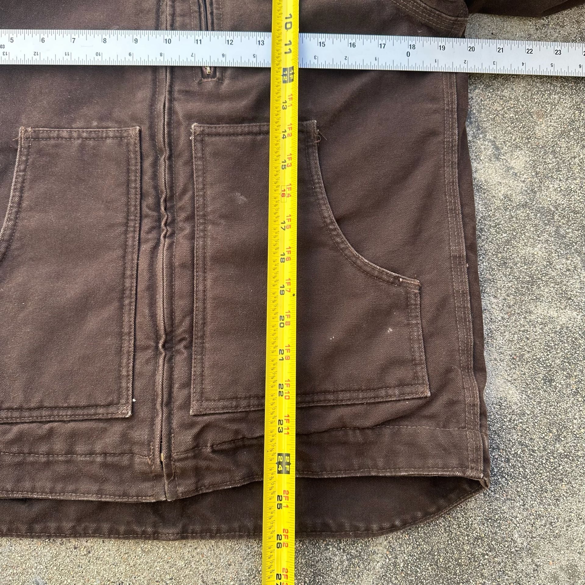 Vintage Carhartt YYC01 DKB Sherpa Lined Work Jacket Dark Brown 7