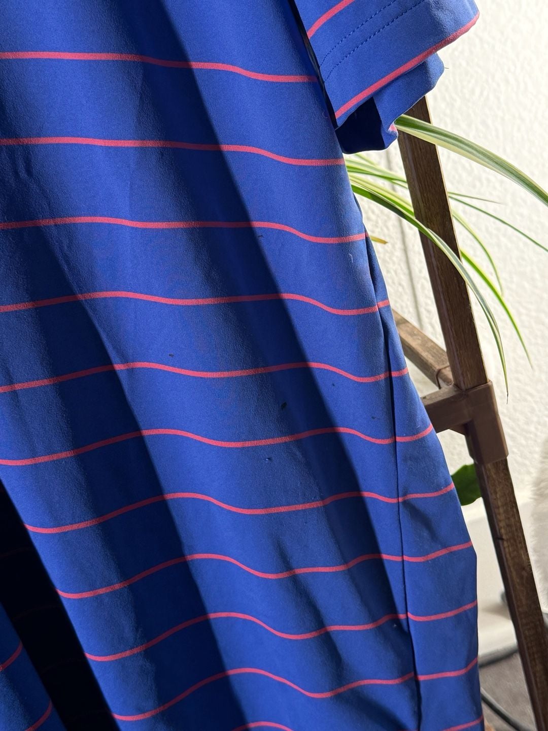Peter Millar Summer Comfort Polo Shirt Size XL Blue Pink Striped Golf 5