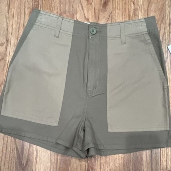 Brixton Vancouver Short Size 2 to 4 Military Olive High Waisted Utility Shorts