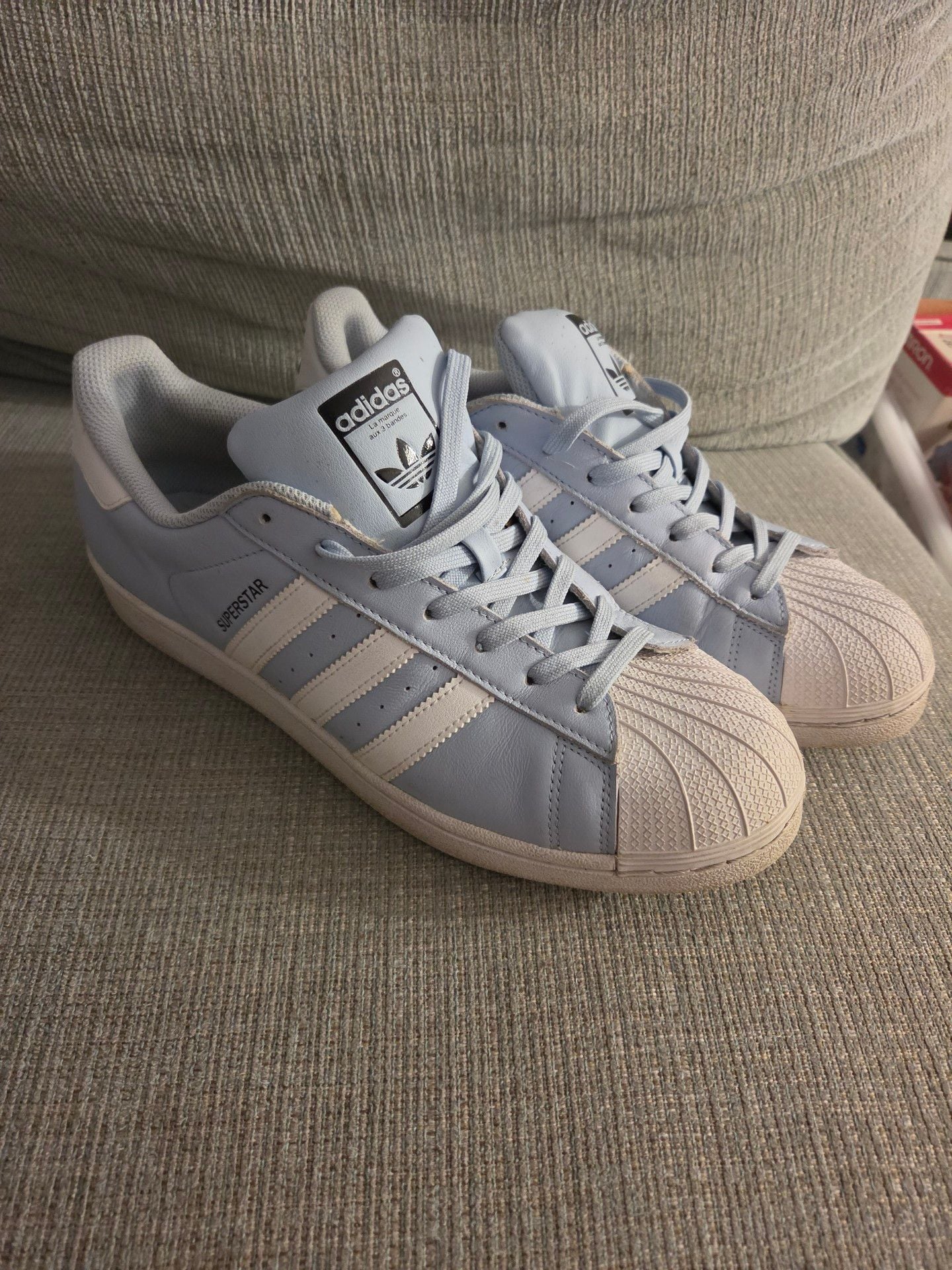 Adidas Superstar Size 10.5 Light Blue Sneakers 2