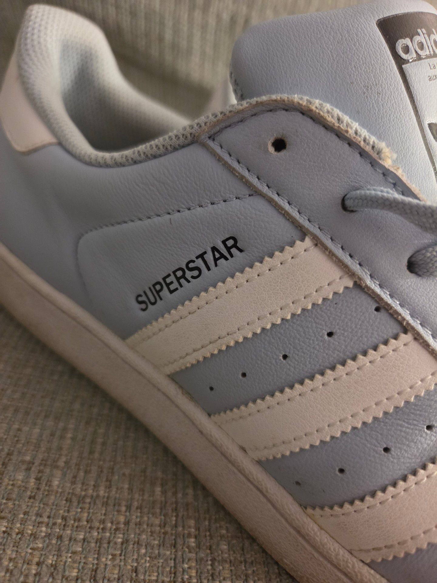 Adidas Superstar Size 10.5 Light Blue Sneakers 3
