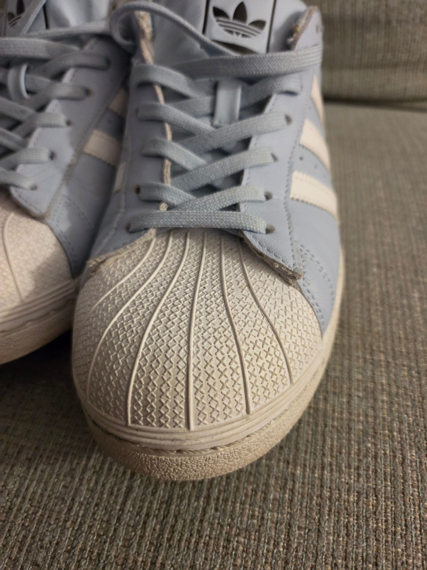 Adidas Superstar Size 10.5 Light Blue Sneakers 5