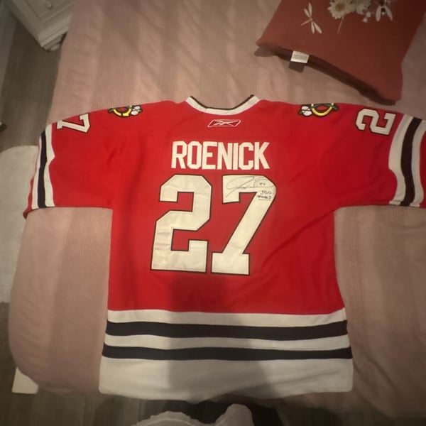Reebok Chicago Blackhawks Roenick 27 Signed Jersey