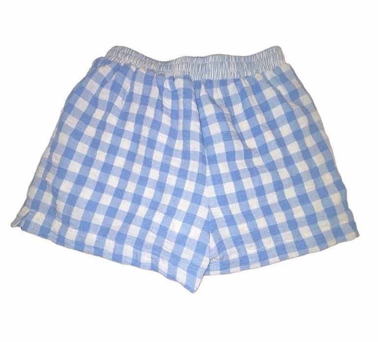 New In Rule Blue Gingham Lounge Shorts Size M Drawstring Summer 3