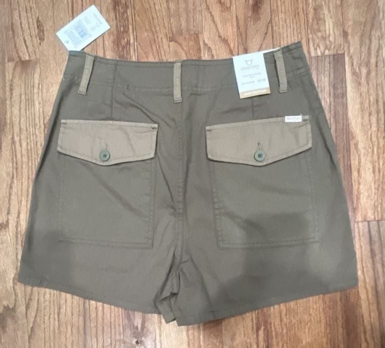 Brixton Vancouver Short Size 2 to 4 Military Olive High Waisted Utility Shorts 7
