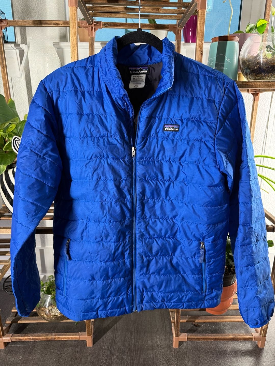 Patagonia Nano Puff Jacket Boy's XL (14) Blue Full Zip Insulated 2