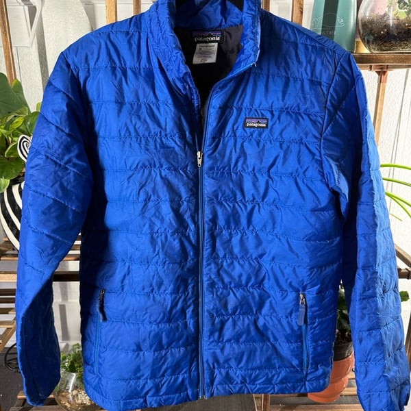 Patagonia Nano Puff Jacket Boy's XL (14) Blue Full Zip Insulated